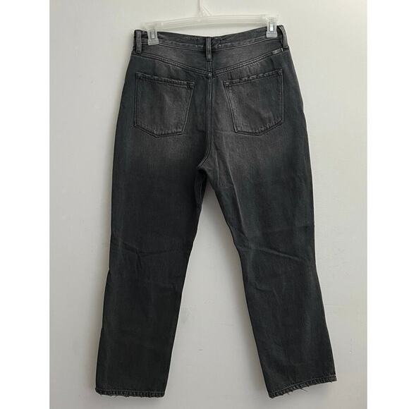 Kancan 90’s Boyfriend Jeans Women’s Sz 11/29 Black Distressed Baggy Button Fly - Picture 2 of 13